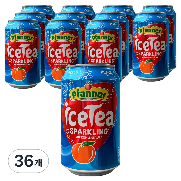 파너 아이스티 피치 스파클링, 36개, 330ml