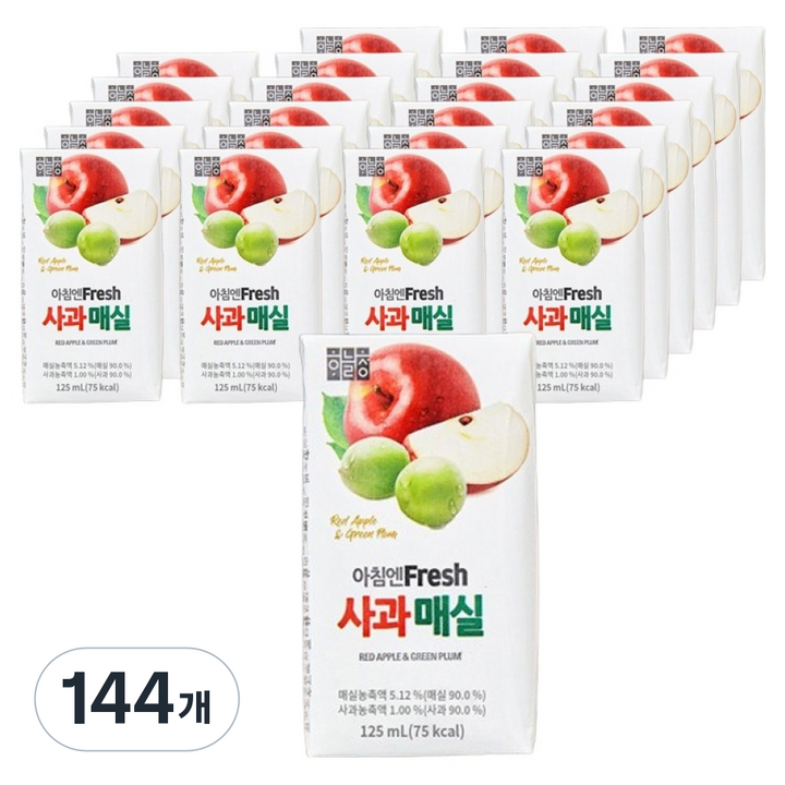 하늘청 사과매실, 144개, 125ml