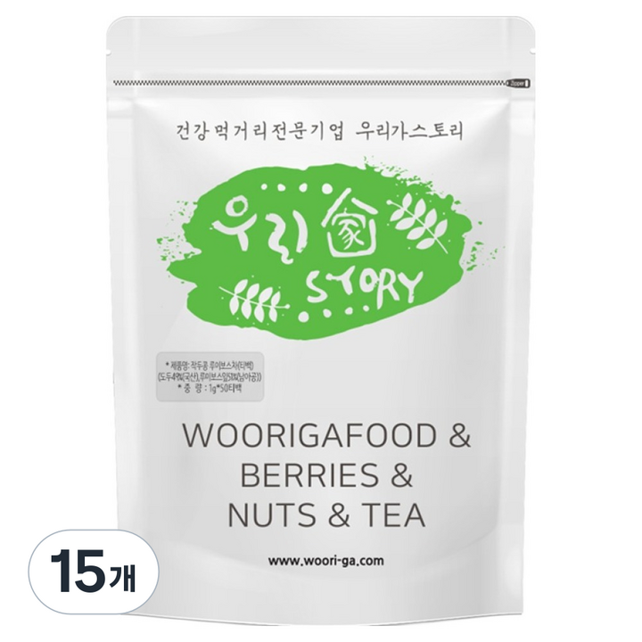 우리가스토리 작두콩 루이보이차, 1g, 50개입, 15개