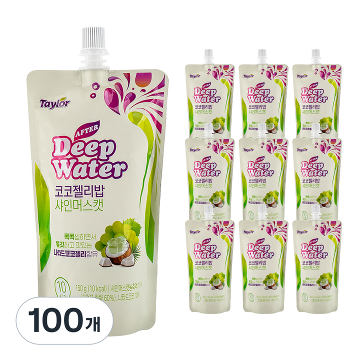 테일러 애프터딥워터 코코젤리밥 샤인머스캣 10개입, 100개, 150g