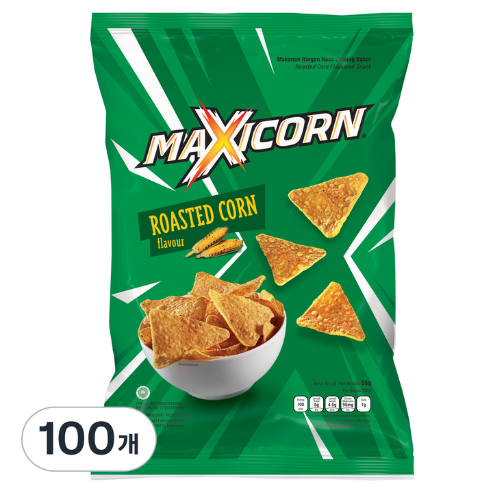 인도푸드 맥시콘 구운 옥수수맛, 100개, 55g