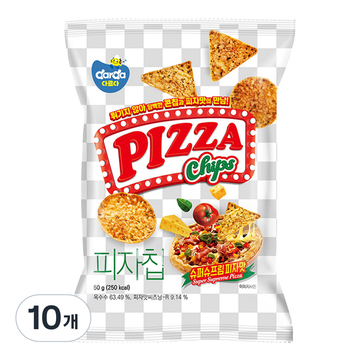 다르다 피자칩, 50g, 10개