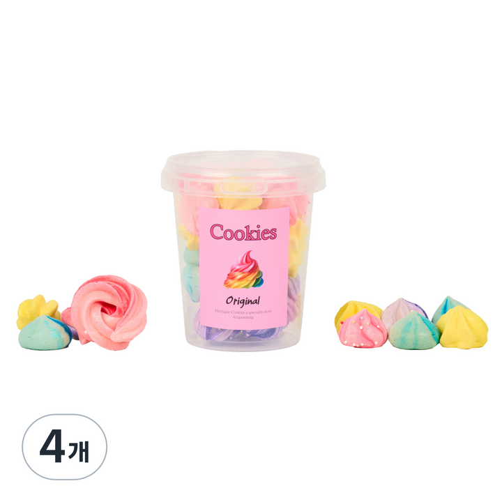 아리감성 원통형 오리지널 머랭쿠키, 30g, 4개