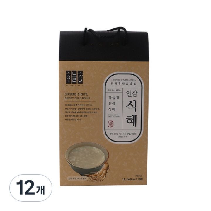 하늘청 인삼식혜, 1.2L, 12개