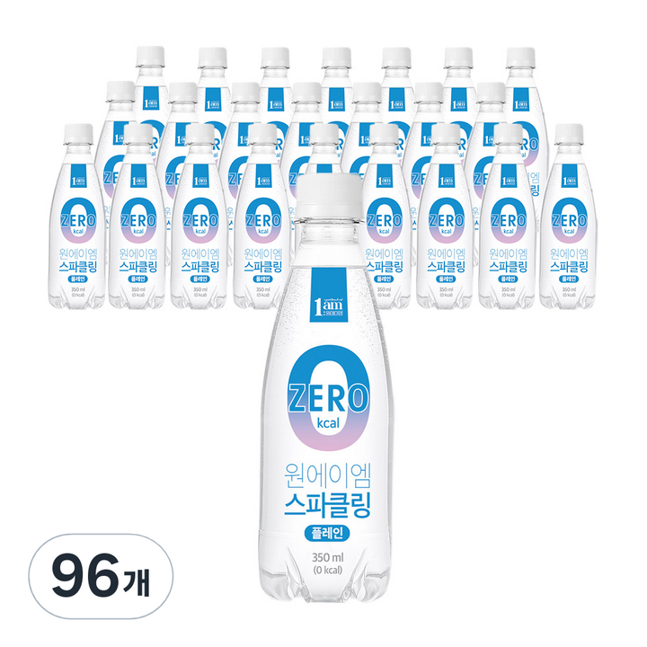 원에이엠 스파클링 탄산수 플레인, 96개, 350ml