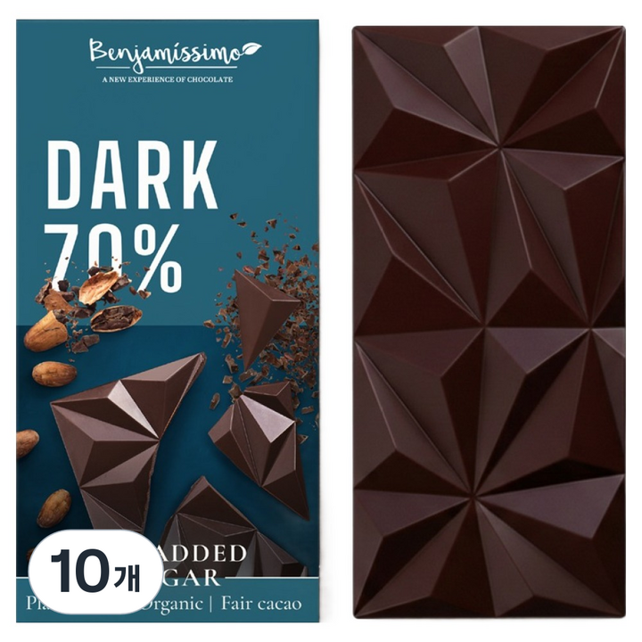 벤자미시모 유기농 다크 70% 초콜릿, 60g, 10개