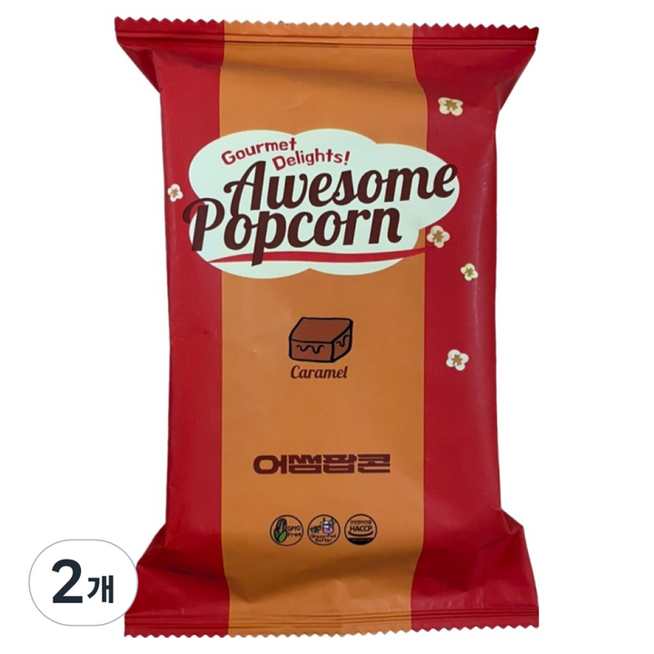 어썸팝콘 카라멜, 2개, 30g