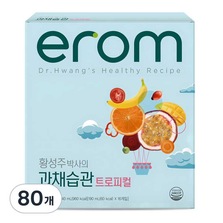 이롬 과채습관 트로피컬 음료, 190ml, 80개