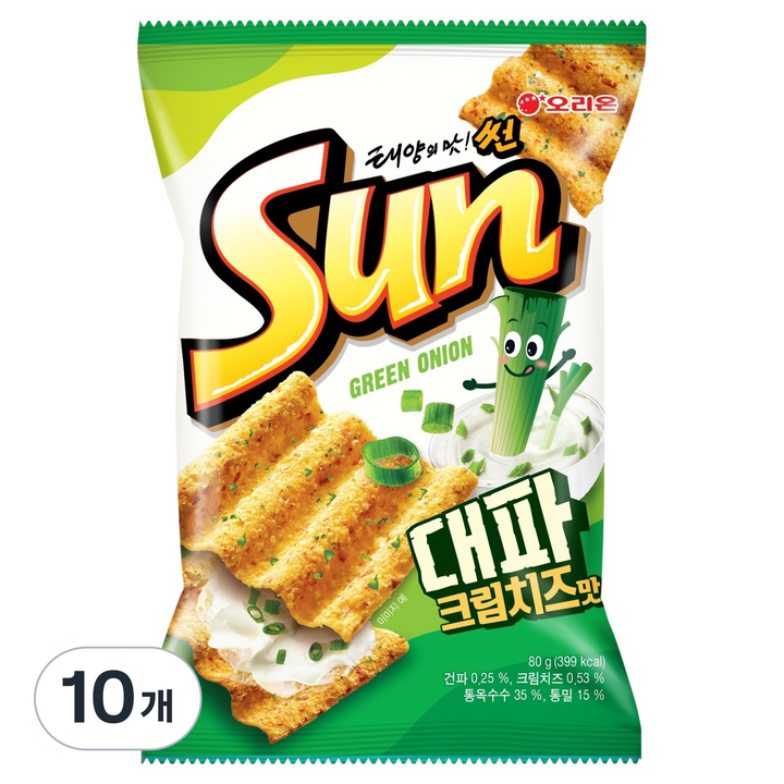 썬 오리온 대파 크림치즈, 10개, 80g