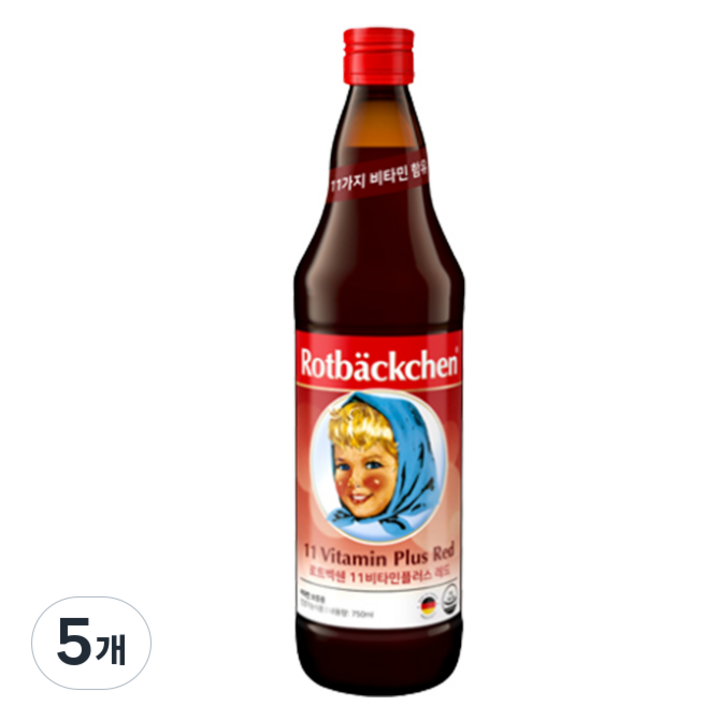 로트벡쉔 11 비타민 플러스 레드, 750ml, 5개