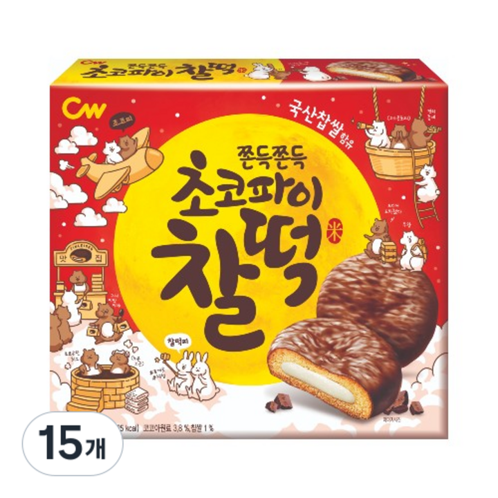 청우 초코파이찰떡 10p, 215g, 15개