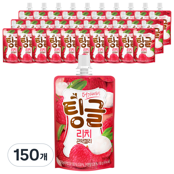 팅글 더 가벼워진 리치 곤약젤리 1개입, 80g, 150개