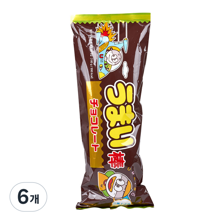 우마이봉 초코 대형, 180g, 6개