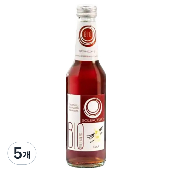 솔레로쏘 유기농 스파클링 콜라, 5개, 275ml
