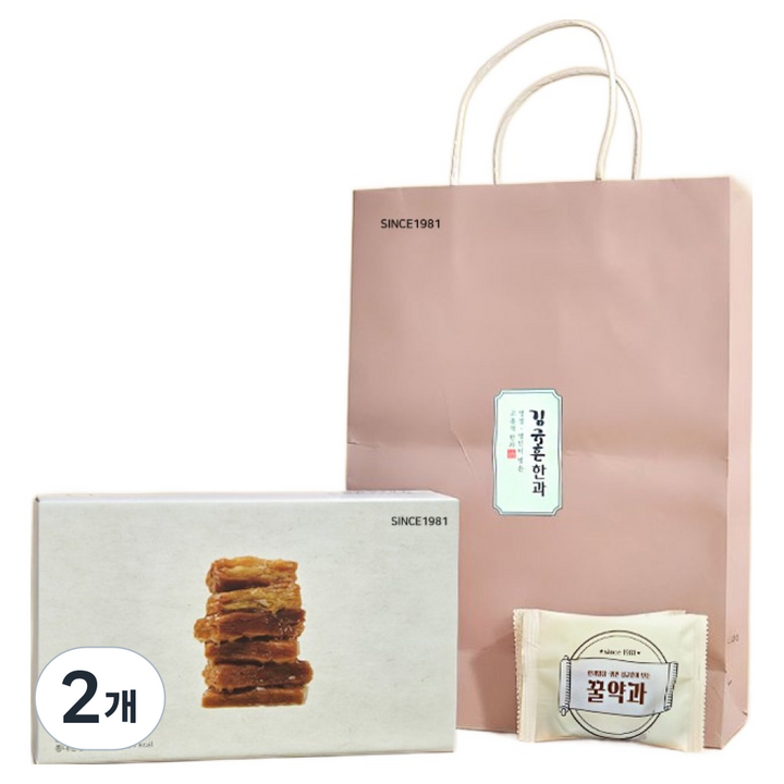 김규흔한과 패스츄리 꿀약과 16p + 쇼핑백, 480g, 2개