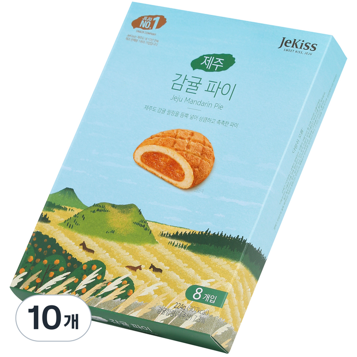 제키스 제주 감귤 파이, 224g, 10개