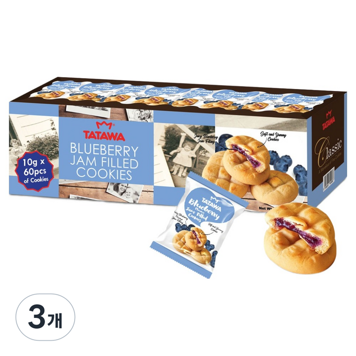 타타와 블루베리 쿠키 60p, 600g, 3개