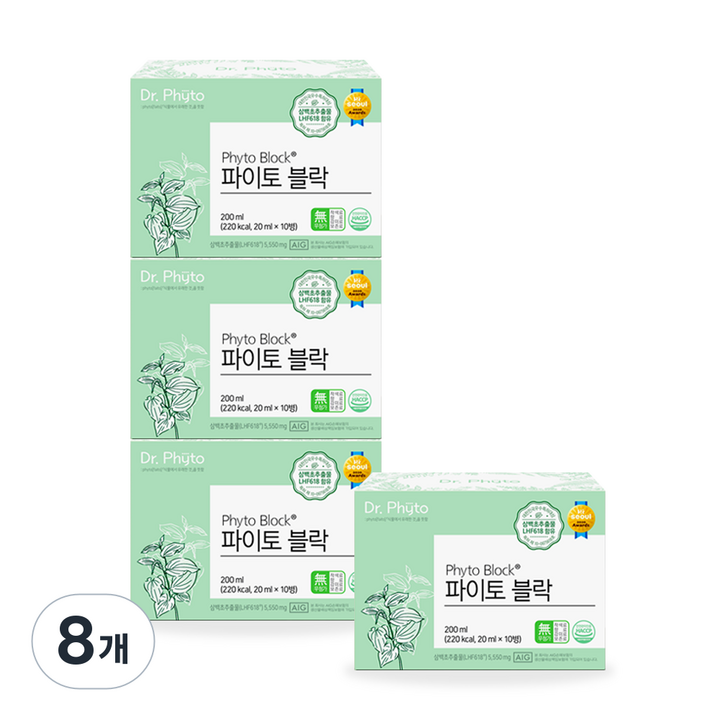 닥터파이토 파이토블락 건강음료 10p, 200ml, 8개