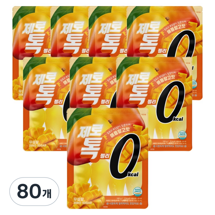 제로톡젤리 애플망고맛, 80개, 160g