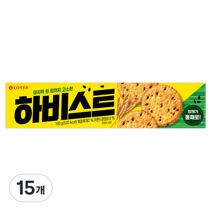 롯데웰푸드 하비스트 오리지널, 15개, 100g