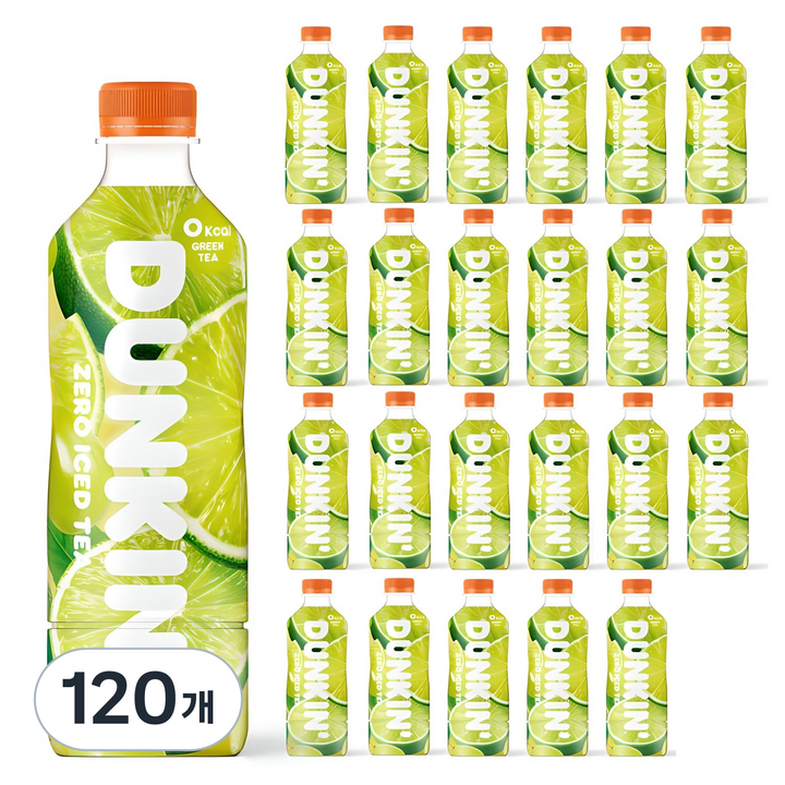던킨도너츠 제로 아이스티 샤인 앤 라임, 120개, 500ml