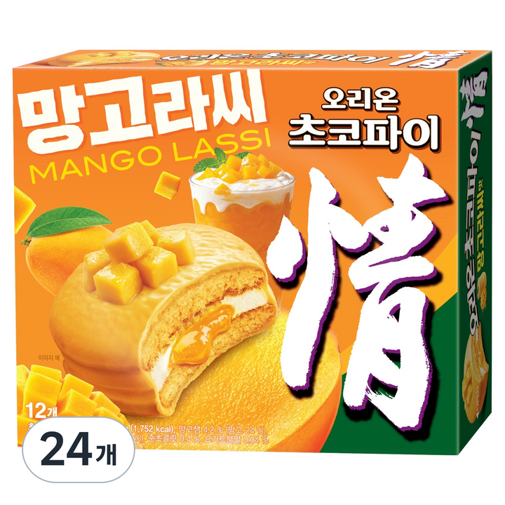 오리온초코파이 망고라씨맛 12p, 24개, 408g