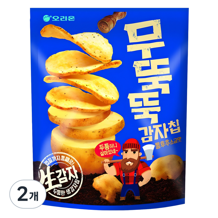 오리온 무뚝뚝 감자칩 통후추소금맛, 106g, 2개