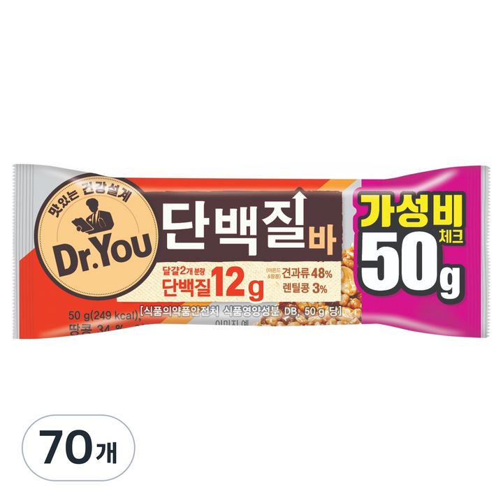 닥터유 오리온 단백질바, 50g, 70개