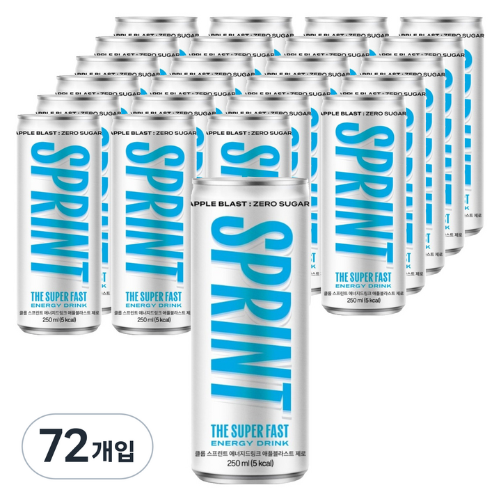 클룹 스프린트 에너지드링크 애플블라스트 제로, 72개입, 250ml