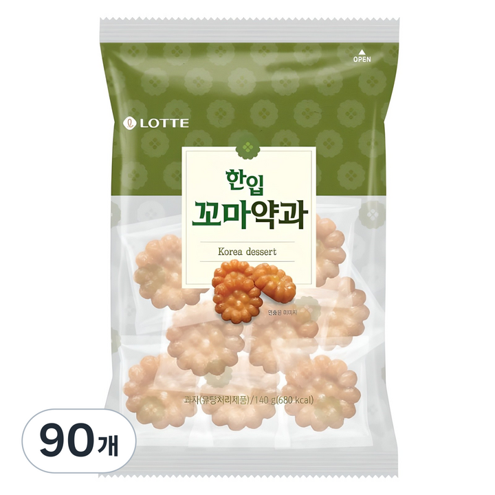 롯데웰푸드 한입꼬마약과, 140g, 90개