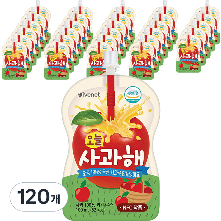 아이배냇 오늘사과해, 100ml, 120개