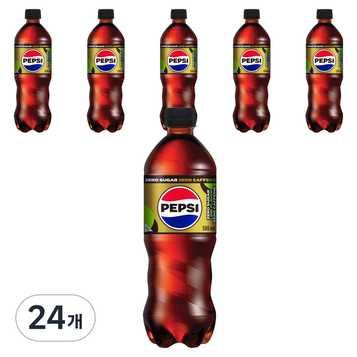 펩시 콜라 제로 슈거 라임향 제로 카페인, 500ml, 24개