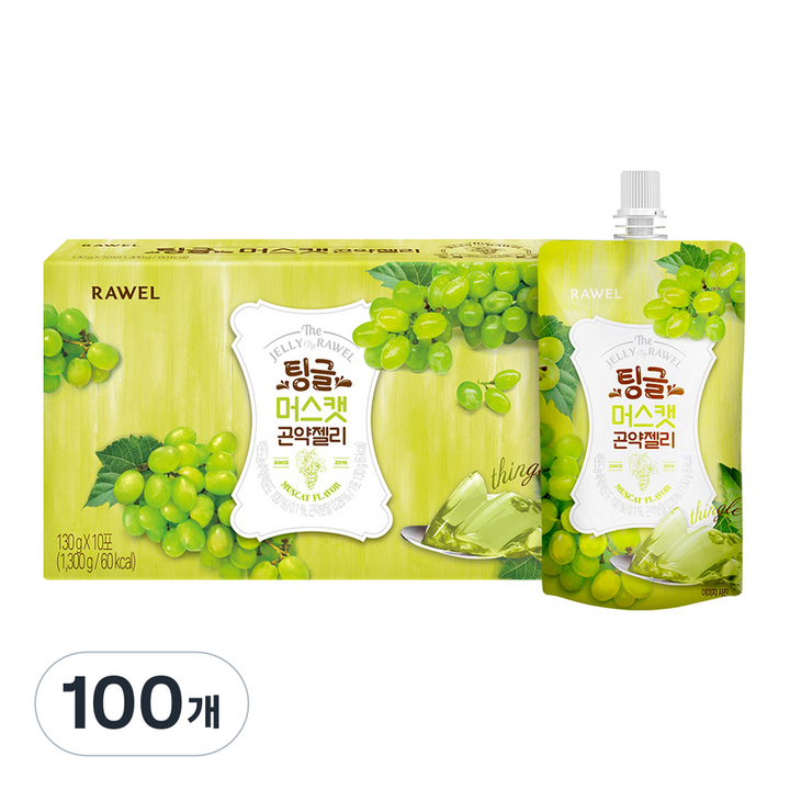 팅글 로엘 곤약젤리 머스캣맛, 130g, 100개