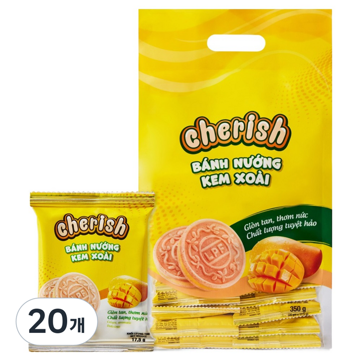 체리쉬 망고 샌드 웨이퍼, 350g, 20개
