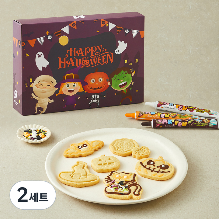 브로드카세 할로윈쿠키 만들기 세트 아몬드, 218g, 2세트, 30개입
