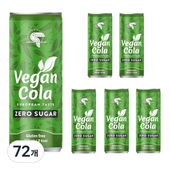 비건콜라 제로, 250ml, 72개
