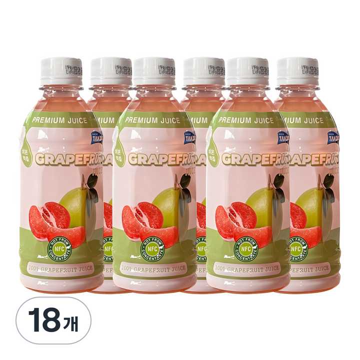 저온 핑크 자몽 주스, 18개, 350ml