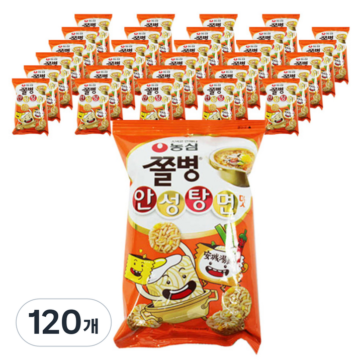 쫄병스낵 안성탕면맛, 77g, 120개
