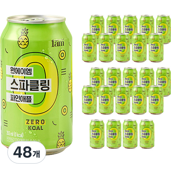 원에이엠 스파클링 캔 파인애플, 355ml, 48개