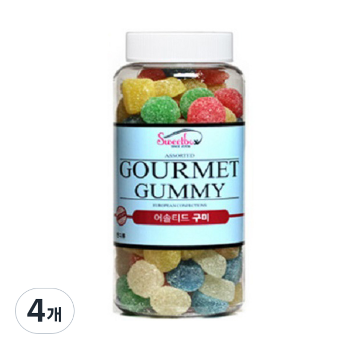 스위트박스 슈가코팅 파리지앵 어솔티드 젤리, 700g, 4개
