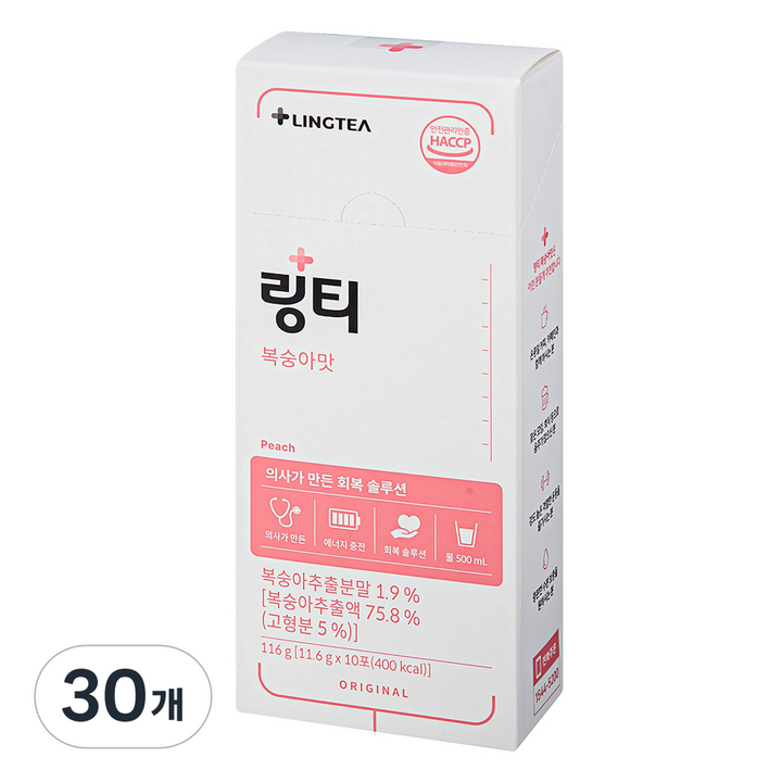 링티 복숭아맛, 11.6g, 30개