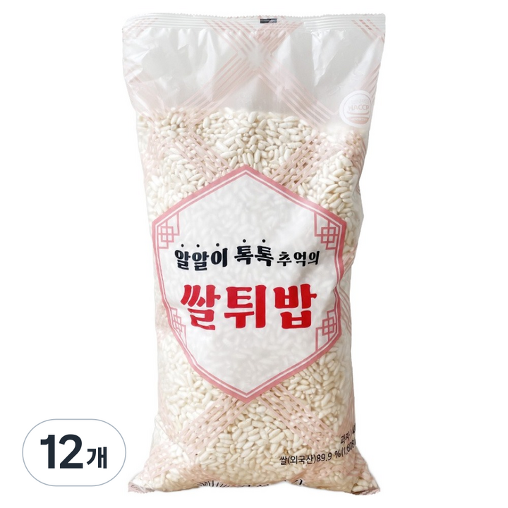 경성미가 알알이 톡톡 추억의 쌀튀밥, 400g, 12개