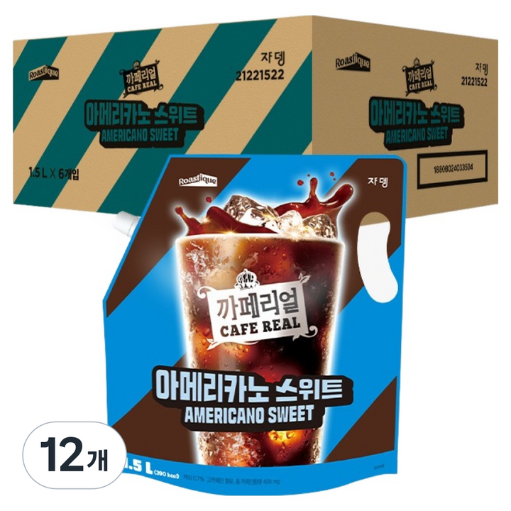 까페리얼 쟈뎅 아메리카노 스위트, 12개, 1.5L