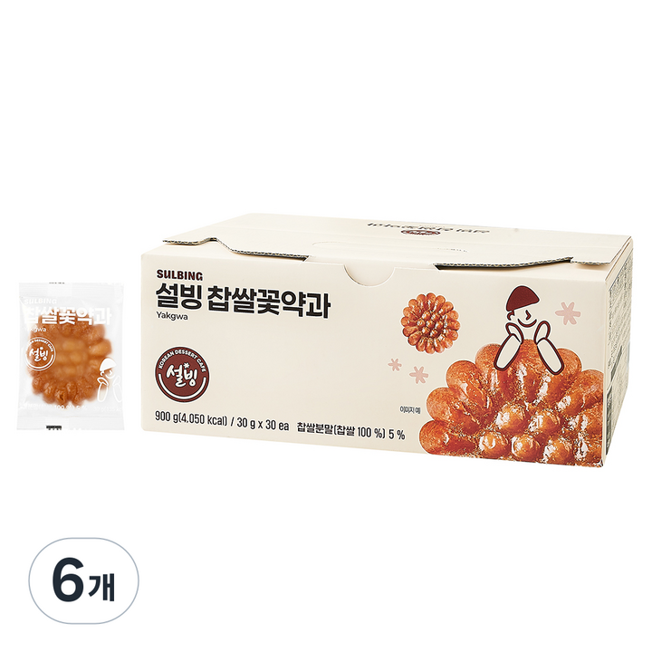 설빙 찹쌀꽃약과, 900g, 6개
