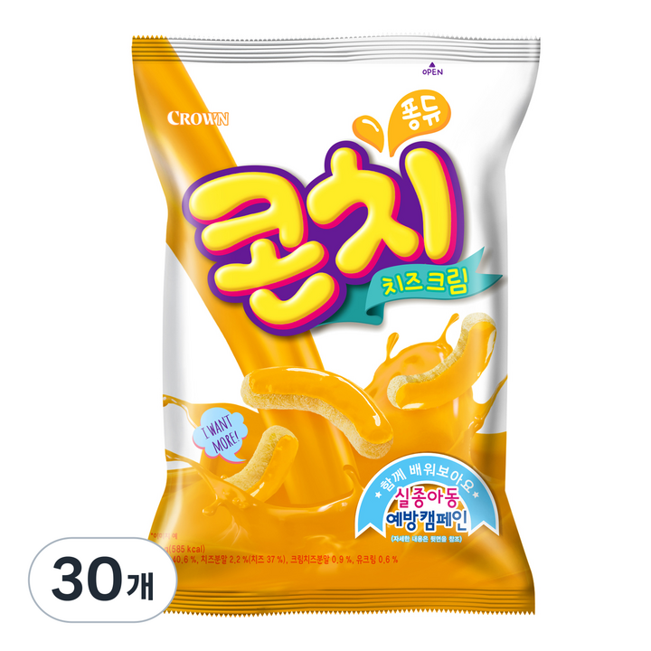 콘치 치즈크림, 110g, 30개