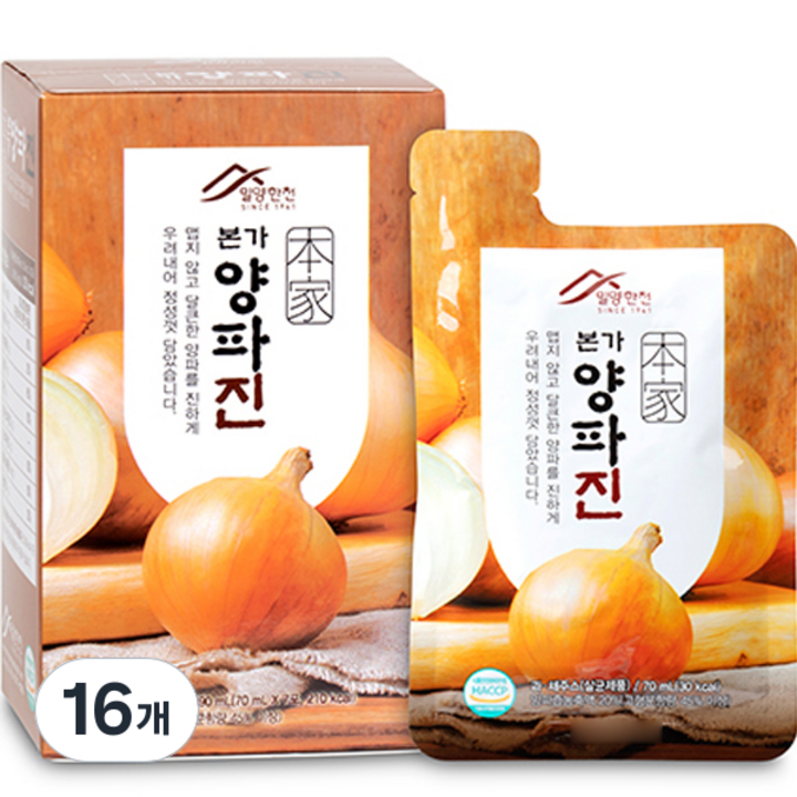밀양한천 본가 양파진, 490ml, 16개