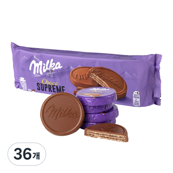 밀카 초코 슈프림 비스킷, 180g, 36개