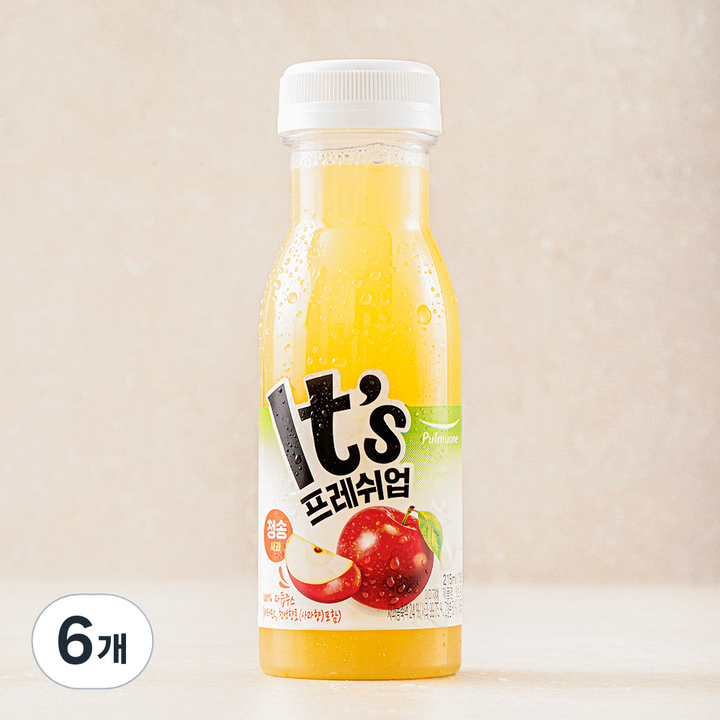 풀무원 잇츠 프레쉬업 청송사과 주스, 6개, 215ml