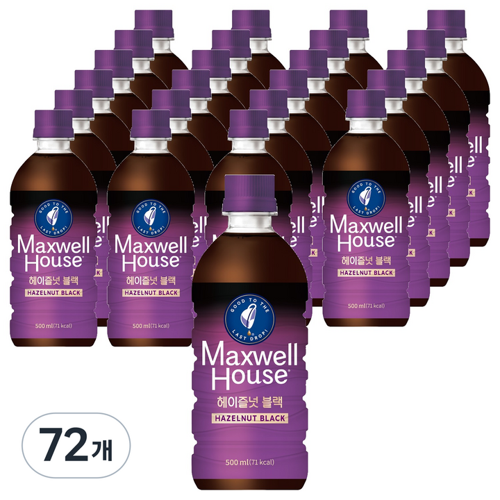 맥스웰하우스 헤이즐넛 블랙, 72개, 500ml