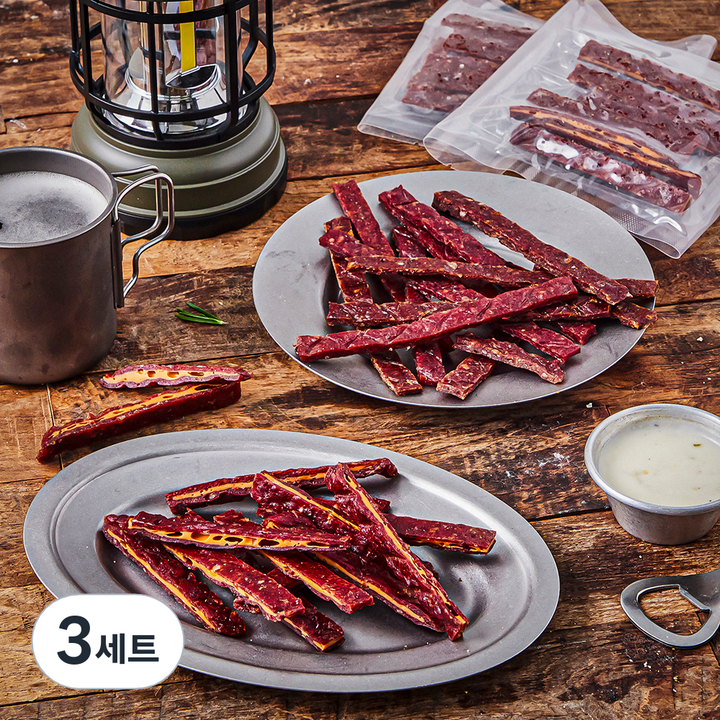 건어물학교 간편 간식 쇠고기 육포 30g x 3봉 + 치즈육포 30g x 2봉 세트, 3세트